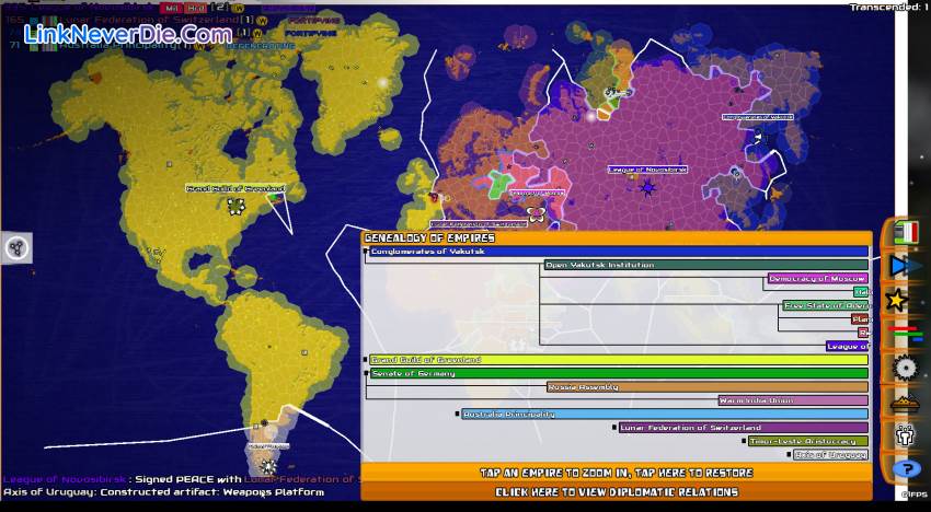 Hình ảnh trong game Galimulator (screenshot) Hình ảnh trong game Galimulator (screenshot)