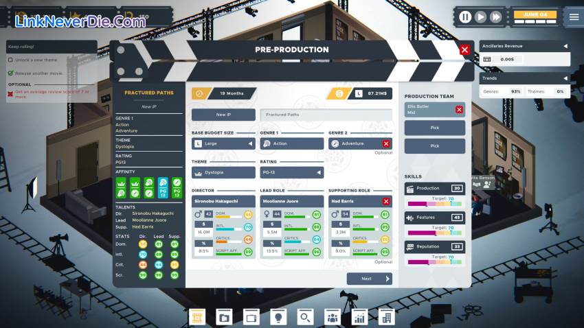 Hình ảnh trong game The Executive - Movie Industry Tycoon (screenshot) Hình ảnh trong game The Executive - Movie Industry Tycoon (screenshot)