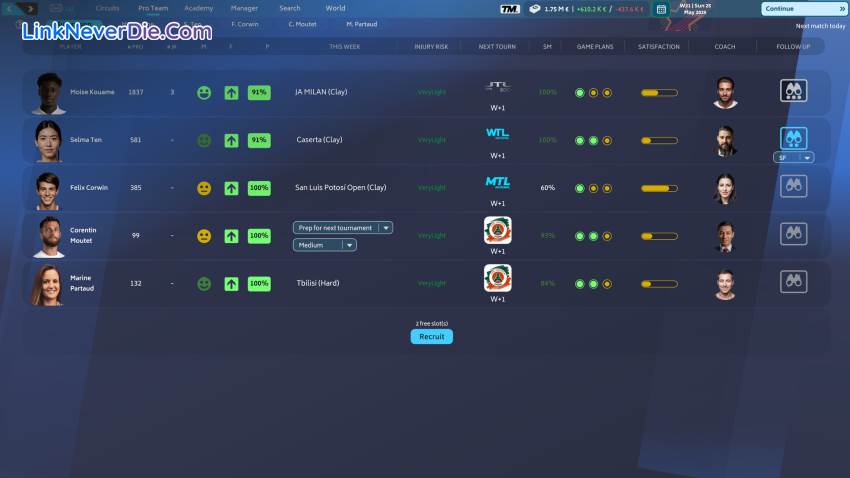 Hình ảnh trong game Tennis Manager 25 (screenshot) Hình ảnh trong game Tennis Manager 25 (screenshot)