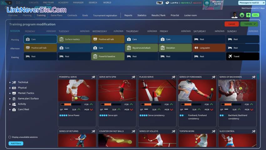 Hình ảnh trong game Tennis Manager 25 (screenshot) Hình ảnh trong game Tennis Manager 25 (screenshot)