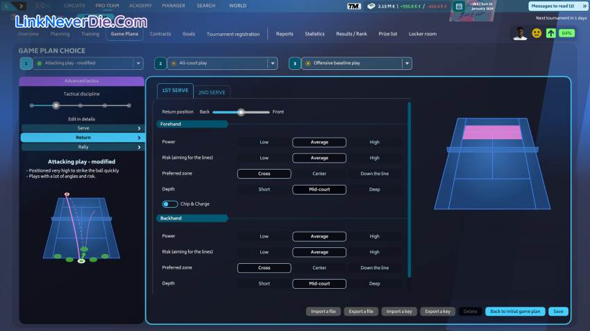 Hình ảnh trong game Tennis Manager 25 (screenshot) Hình ảnh trong game Tennis Manager 25 (screenshot)